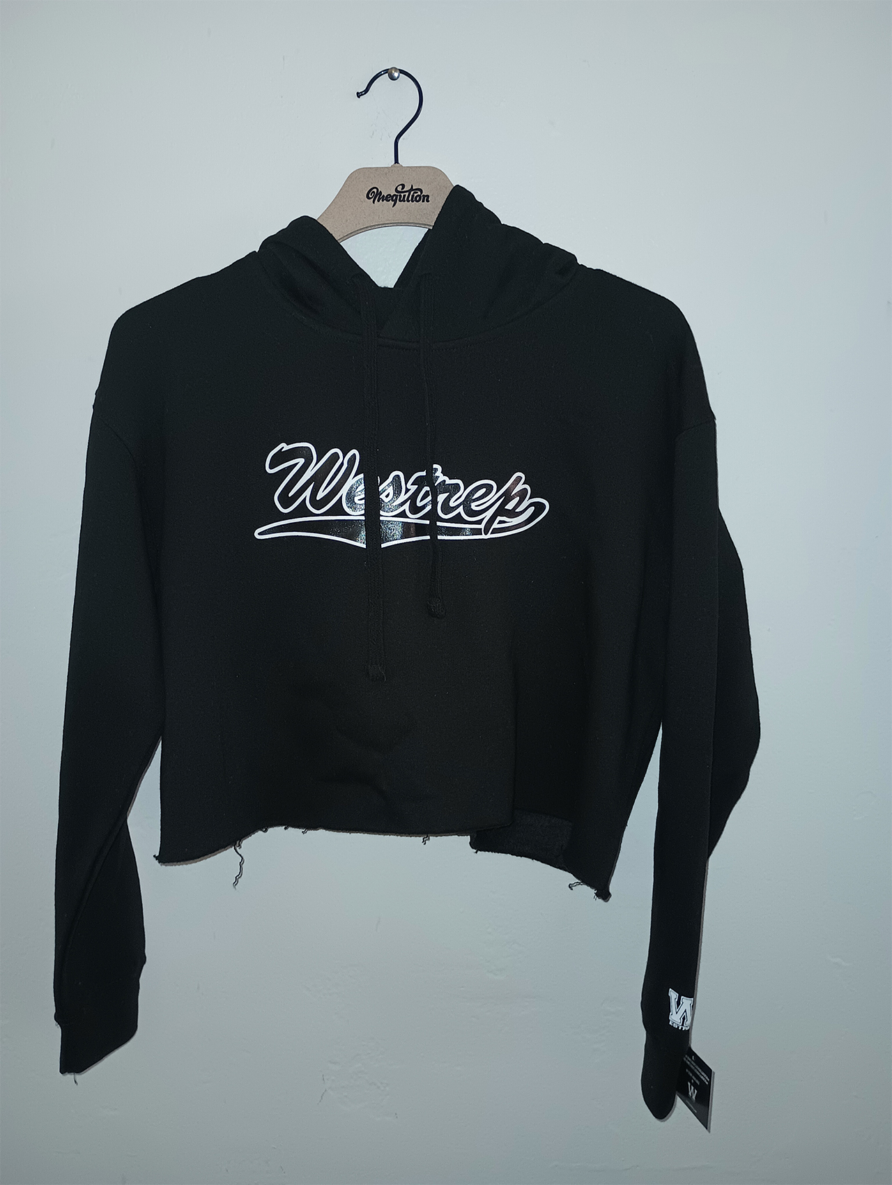 Womens Westrep (Cursive) Crop-Top Hoodie (colors vary) - Image 4
