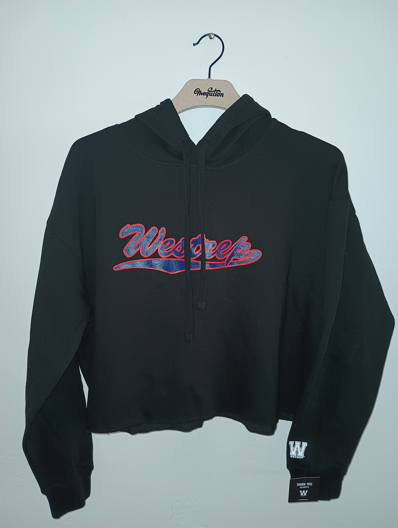 Womens Westrep (Cursive) Crop-Top Hoodie (colors vary) - Image 5