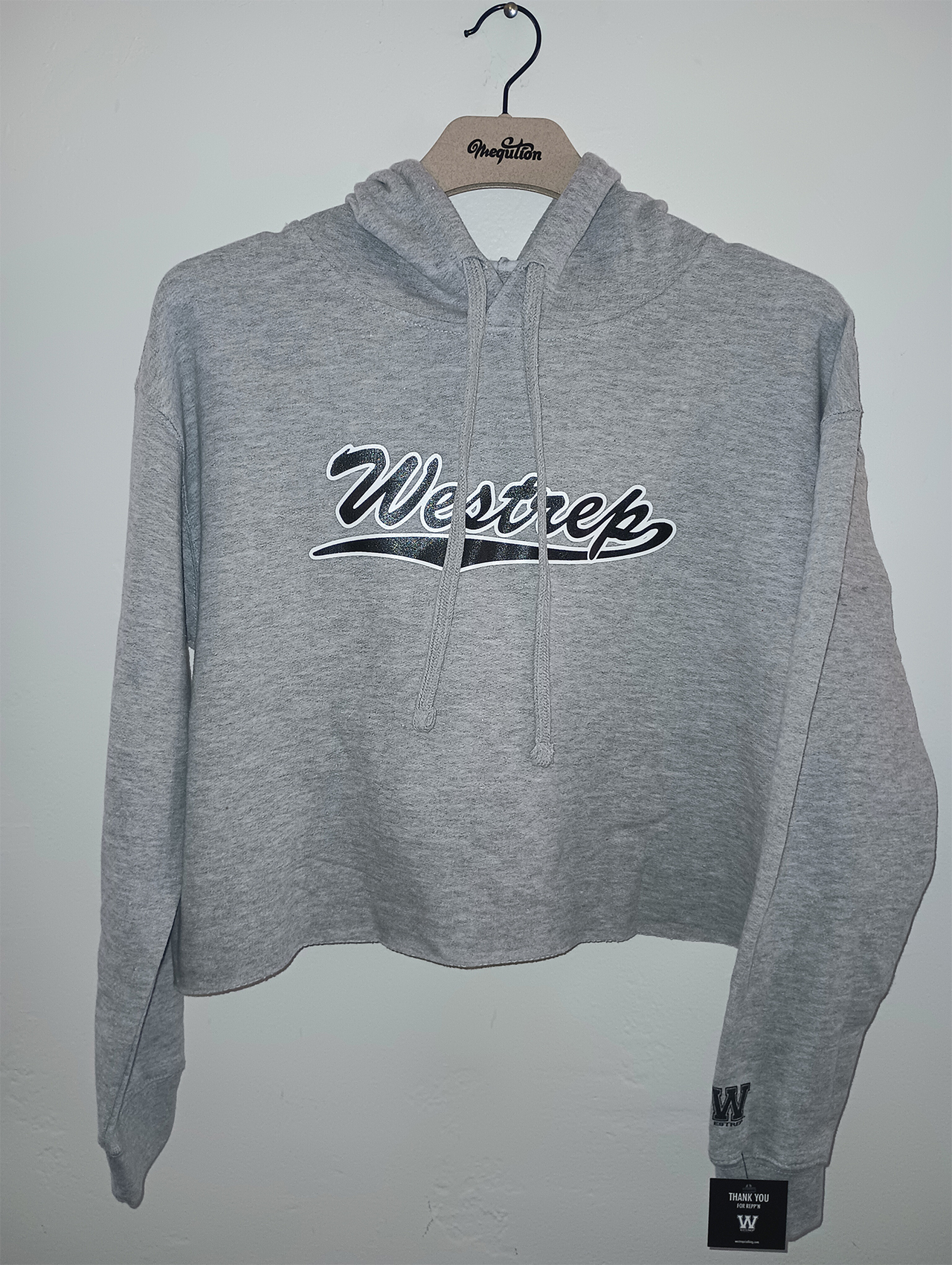 Womens Westrep (Cursive) Crop-Top Hoodie (colors vary) - Image 3