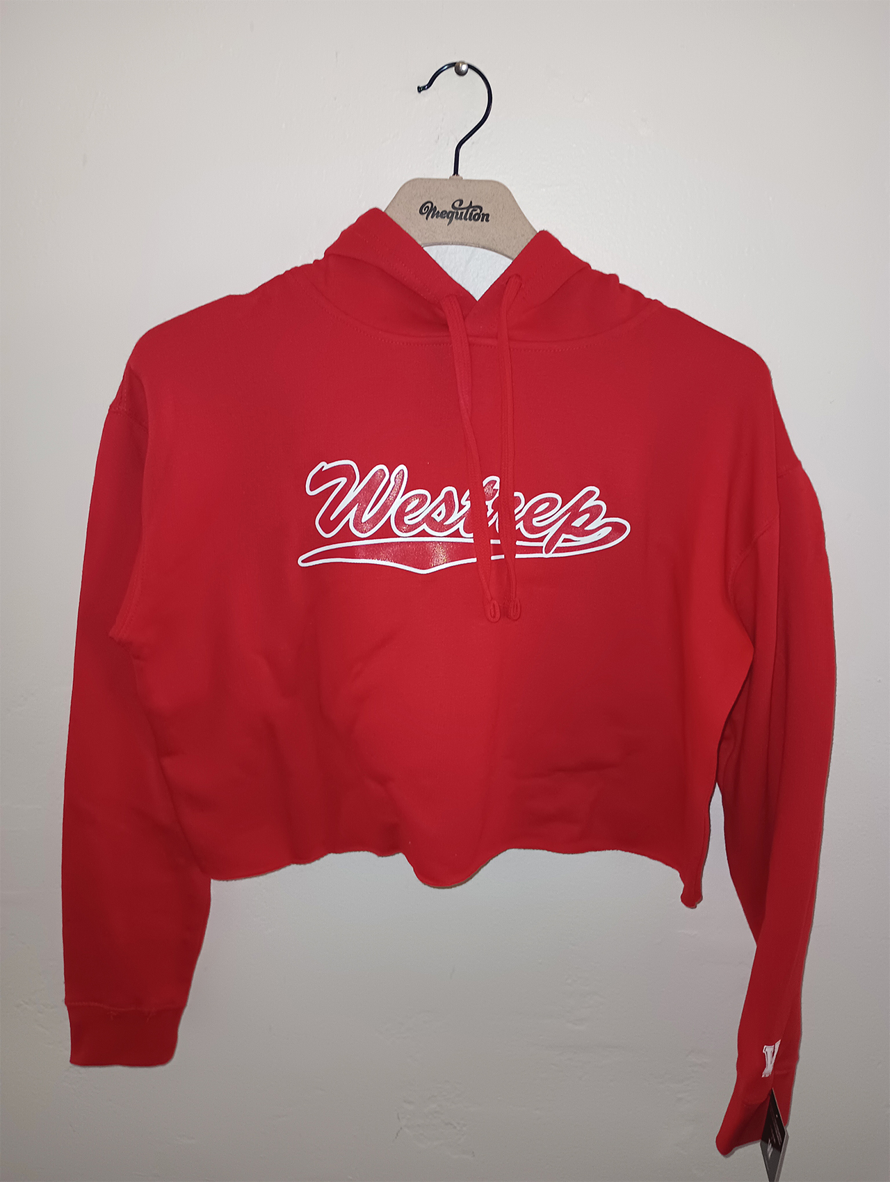 Womens Westrep (Cursive) Crop-Top Hoodie (colors vary) - Image 2
